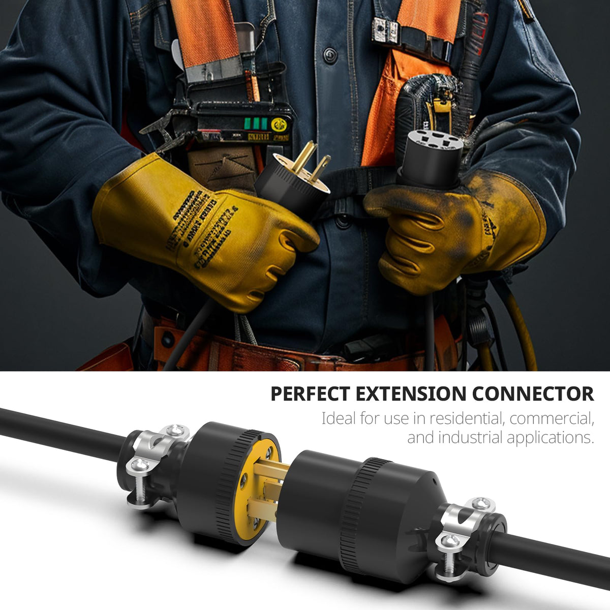 ThunderWay NEMA 5-15P straight blade plugs offer easy, secure installation on standard cords.
