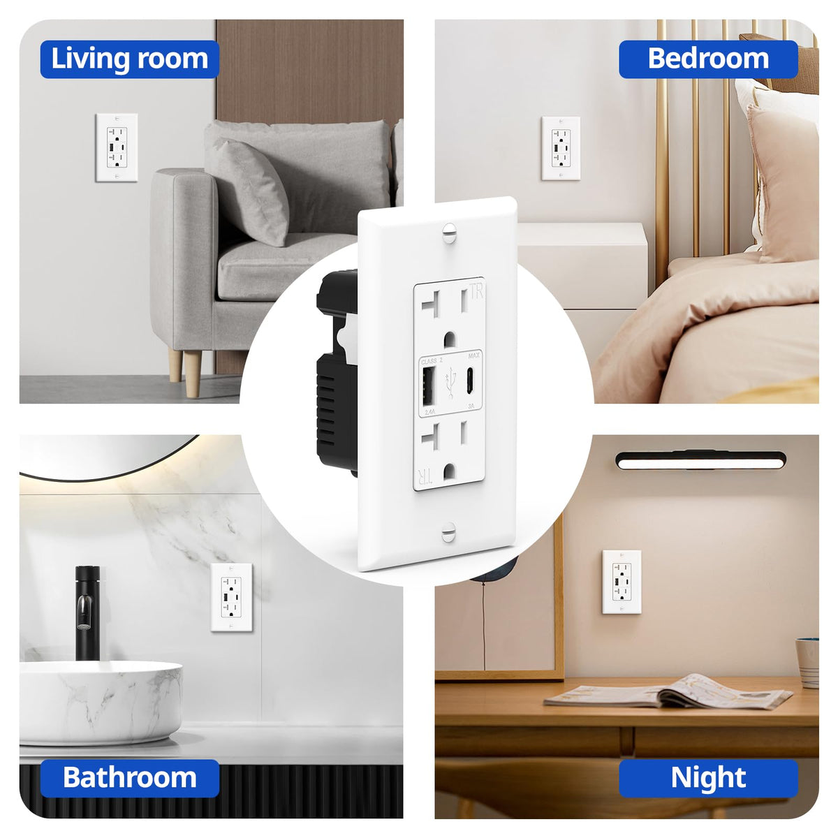 ThunderWay space-saving design keeps surfaces clear and cables organized.