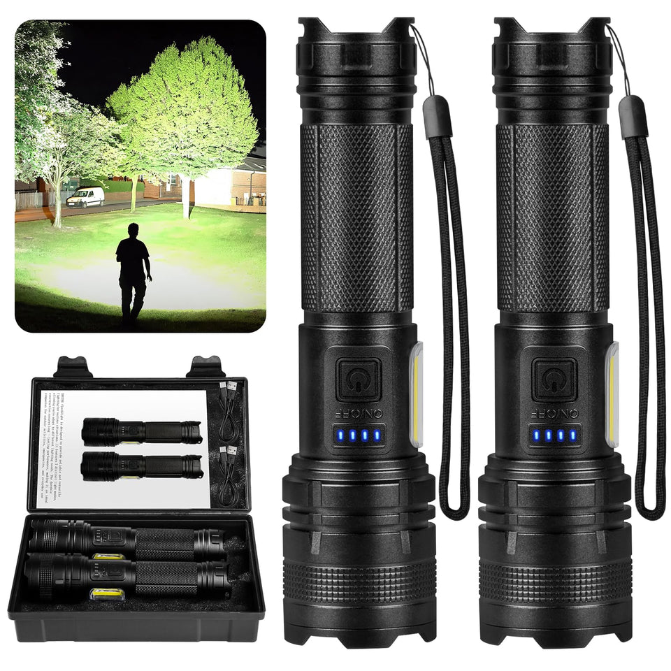 THY TRY 90,000 lumen flashlight beam for long-distance visibility