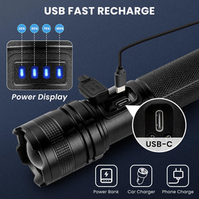 THY TRY durable waterproof flashlight for rugged use