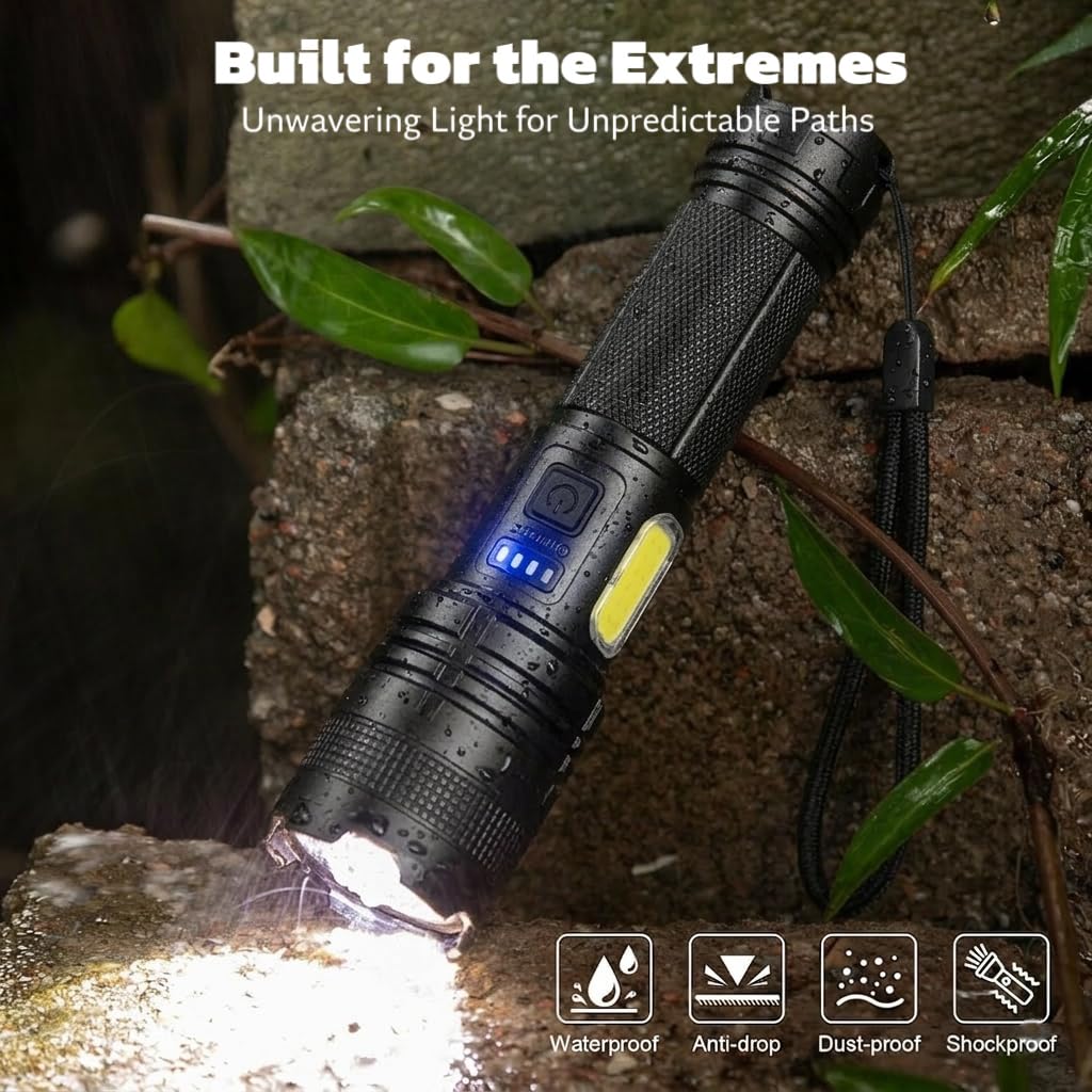 THY TRY compact portable flashlight ideal for camping and emergencies
