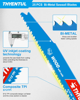 THYENTUL 6-12TPI tooth design for smooth, fast cuts