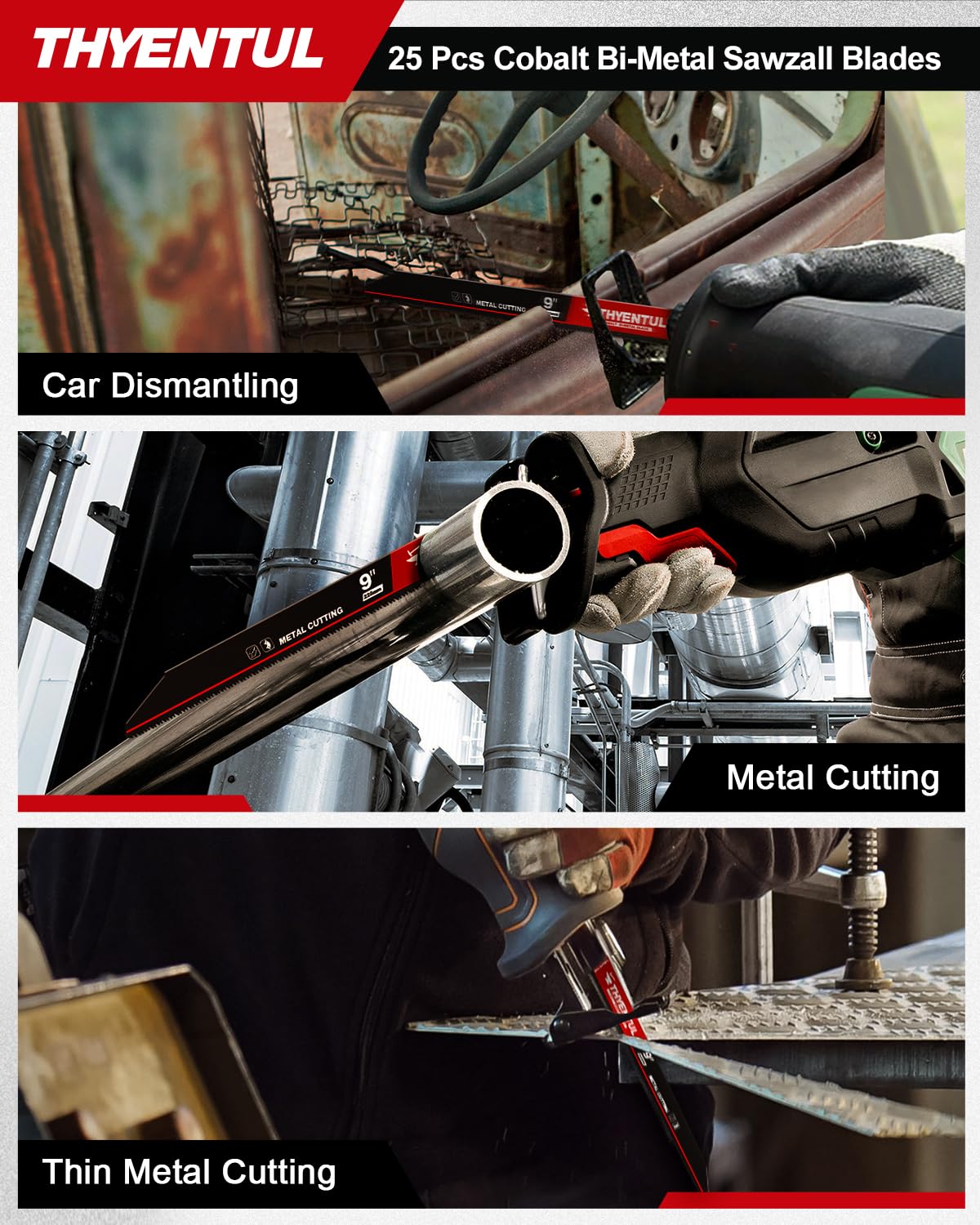 THYENTUL heat-treated durability blade reduces breakage during tough cuts.