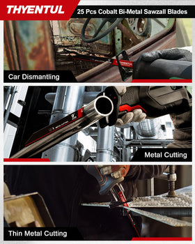 THYENTUL heat-treated durability blade reduces breakage during tough cuts.