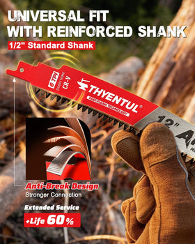 THYENTUL universal 1/2-inch shank fits most saw brands for versatility
