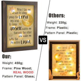 THYGIFTREE nursery night light frame provides gentle illumination for peaceful sleep.