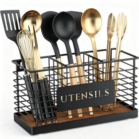 THYGIFTREE utensil holder front view showing organized counter storage