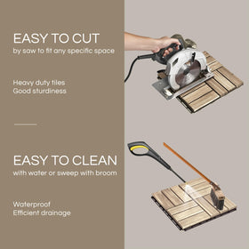 THYOI deck tiles drainage gaps close-up illustrate rainwater flow and safety.