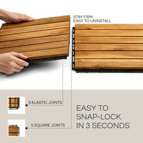 THYOI deck tiles easy installation with snap-fit design