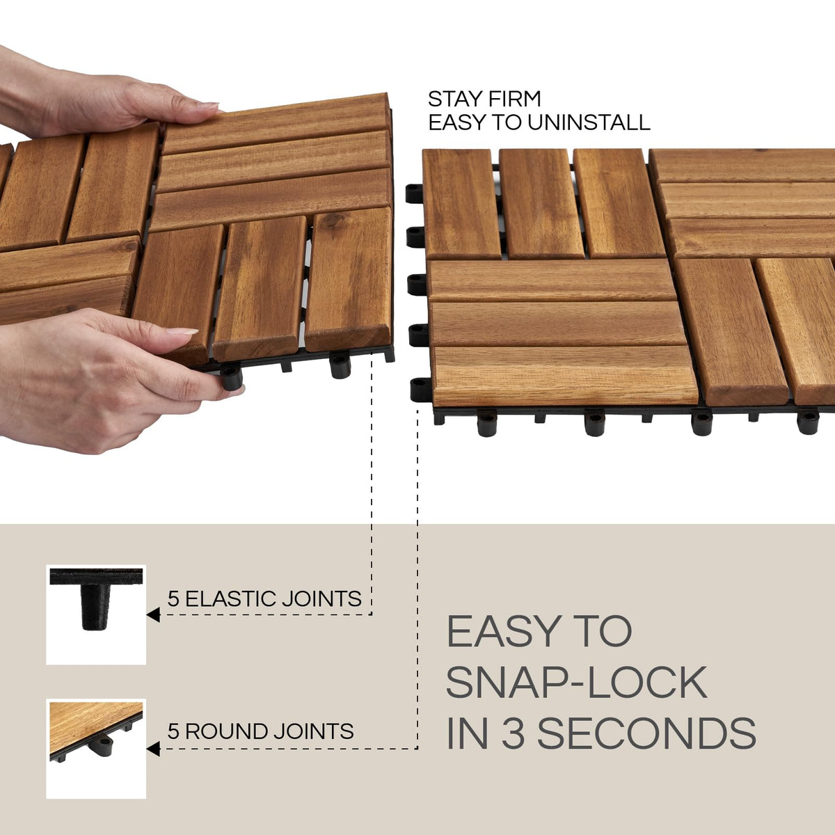 THYOI grooved non-slip surface reduces slipping when wet.