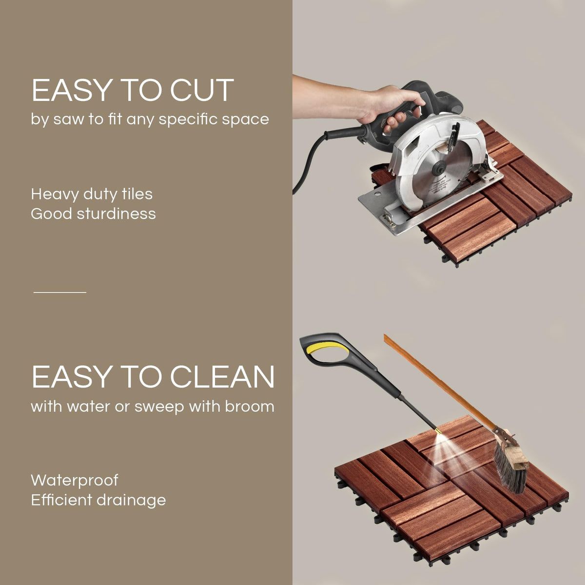 THYOI versatile deck tiles suited for both indoor and outdoor spaces.