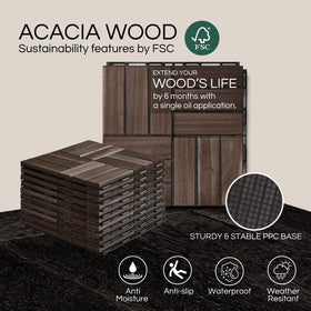 THYOI premium deck tiles drainage-gap – breathable slats prevent puddling on wet days.