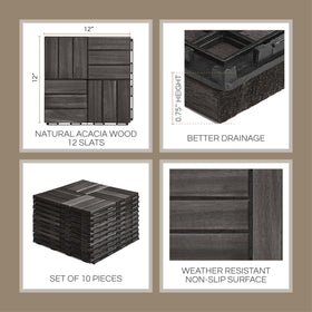 THYOI deck tiles drainage slots show rainwater runoff for dry surfaces