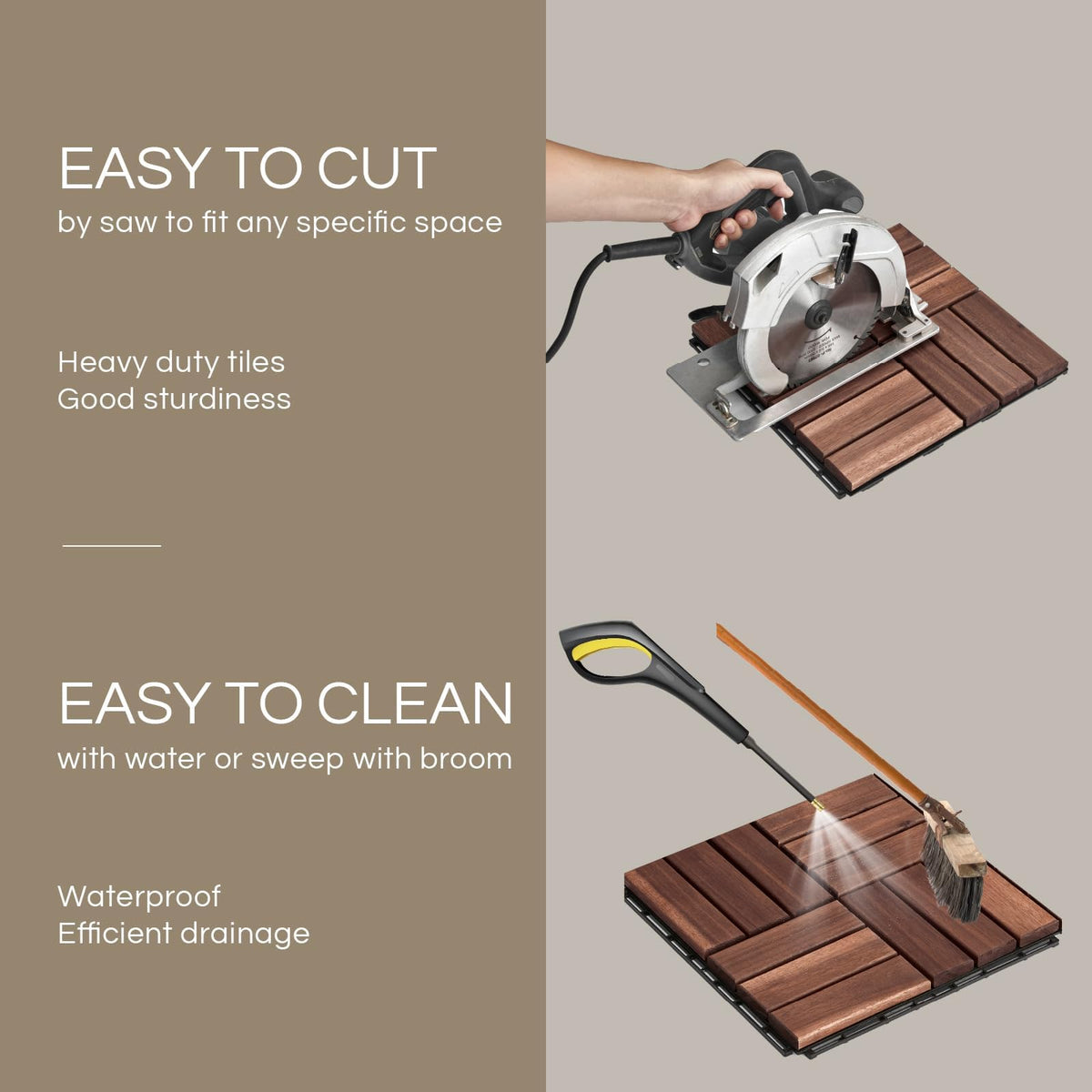 THYOI tiles offer easy installation, no tools required.