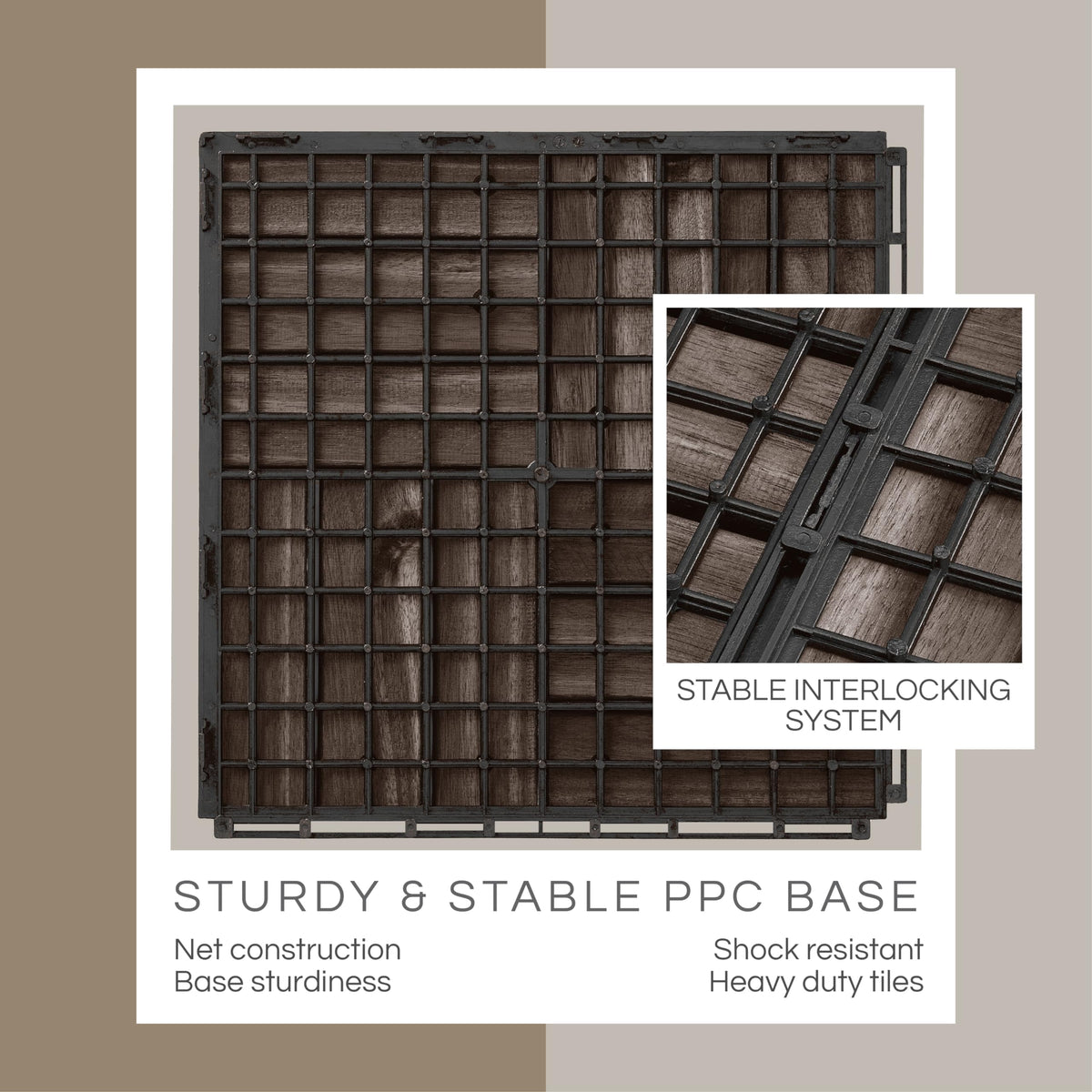 THYOI premium deck tiles easy-installation – snap-together design for fast setup.