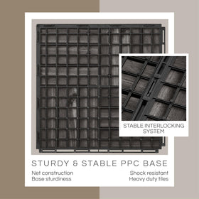THYOI interlocking joints snap-lock system for fast tool-free installation on patios