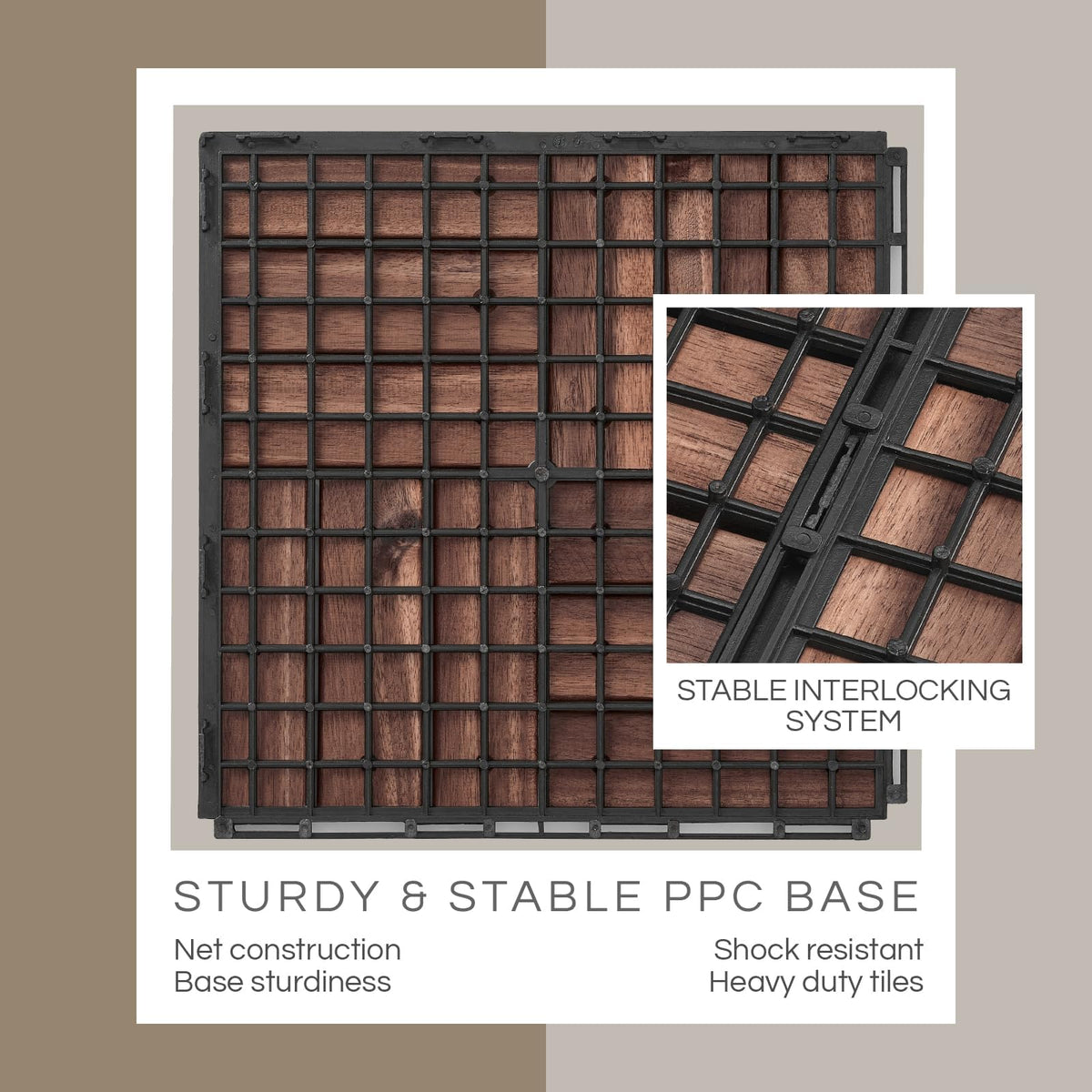 THYOI deck tiles waterproof construction for balcony and poolside areas.