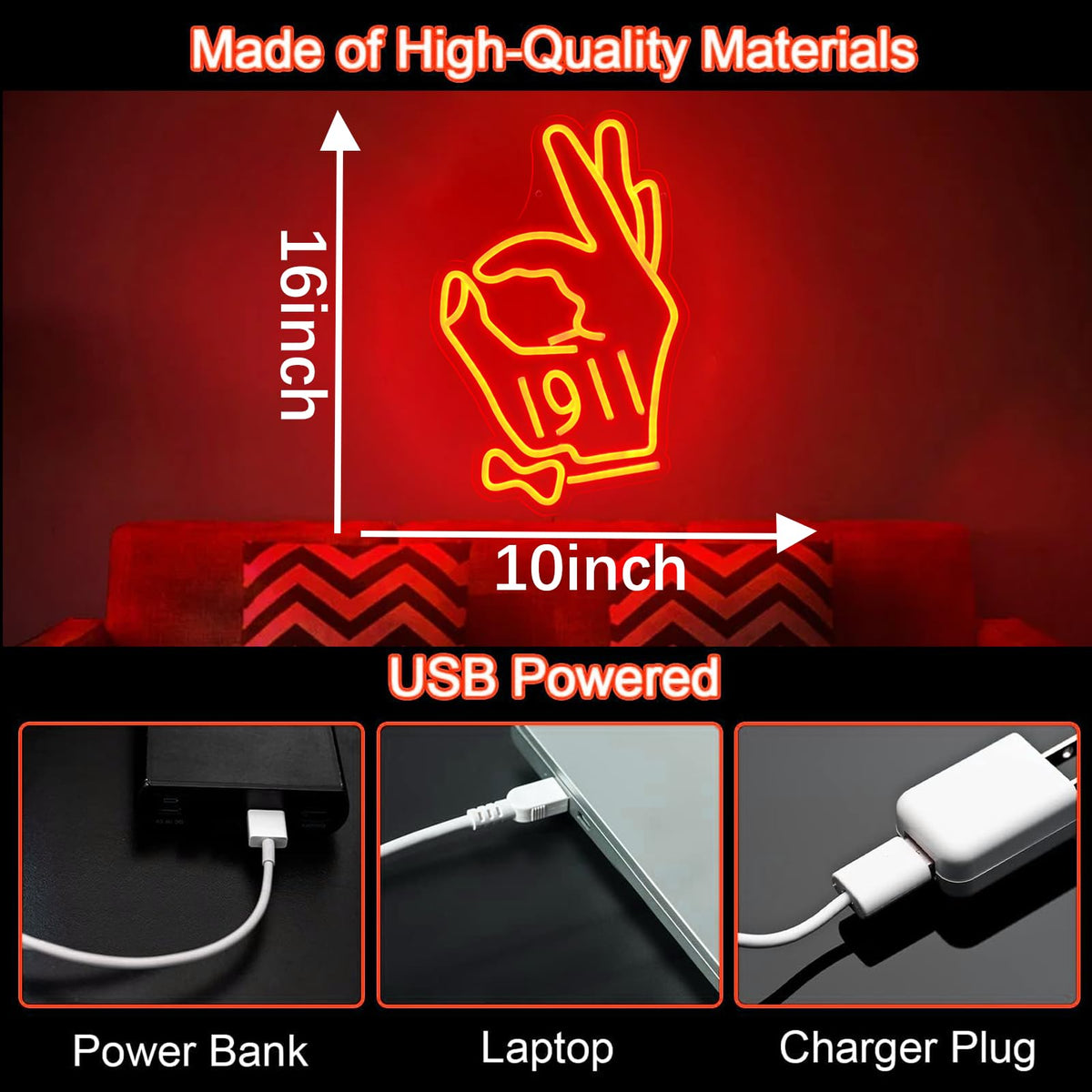 Tiabuy dimmable LED sign offering customizable glow levels