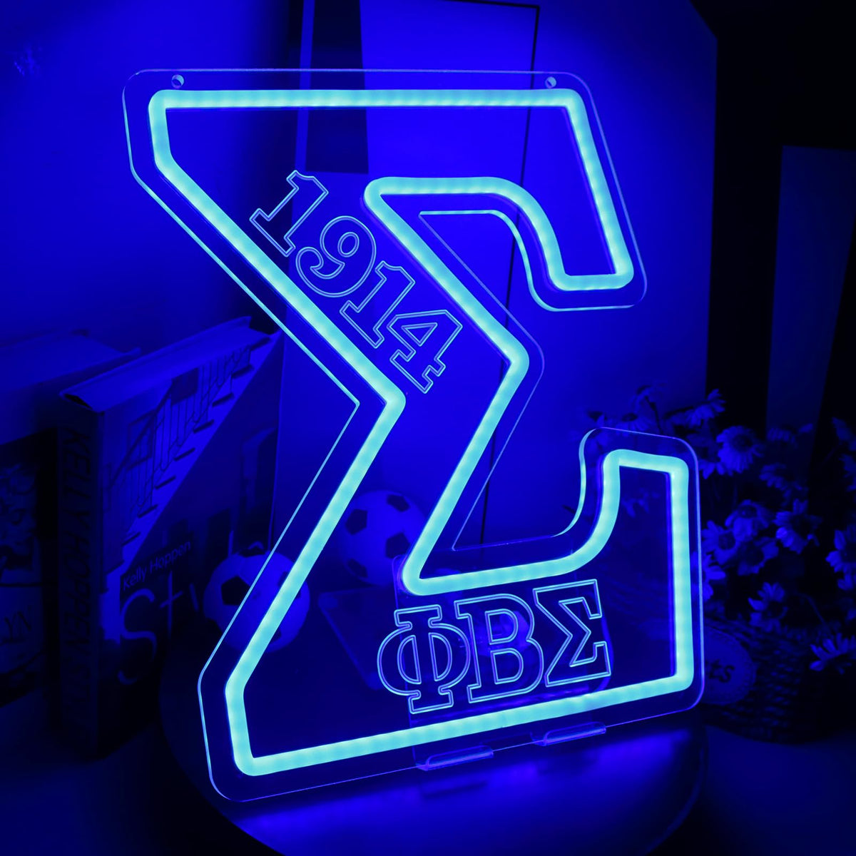 Tiabuy neon sign dimmable brightness control for customizable ambiance.