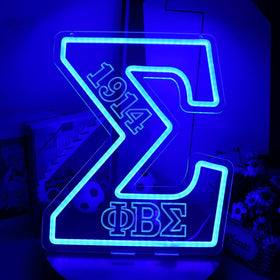 Tiabuy Sigma Fraternity Neon Sign 1914 LED for vibrant wall decor.