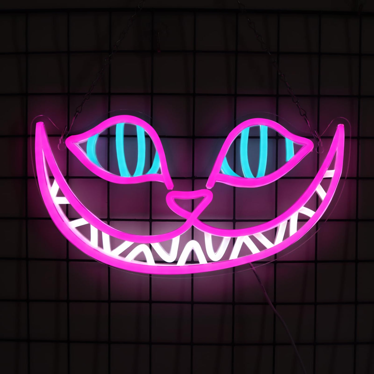 Tiabuy smile cat LED light creates a playful focal point in any room.