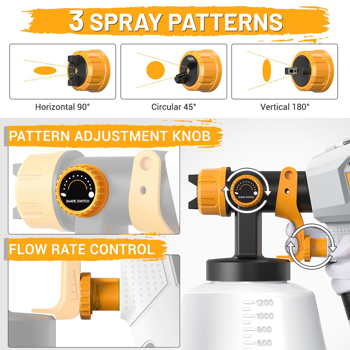 Tiagowell sprayer with five brass nozzles for versatile paints and finishes