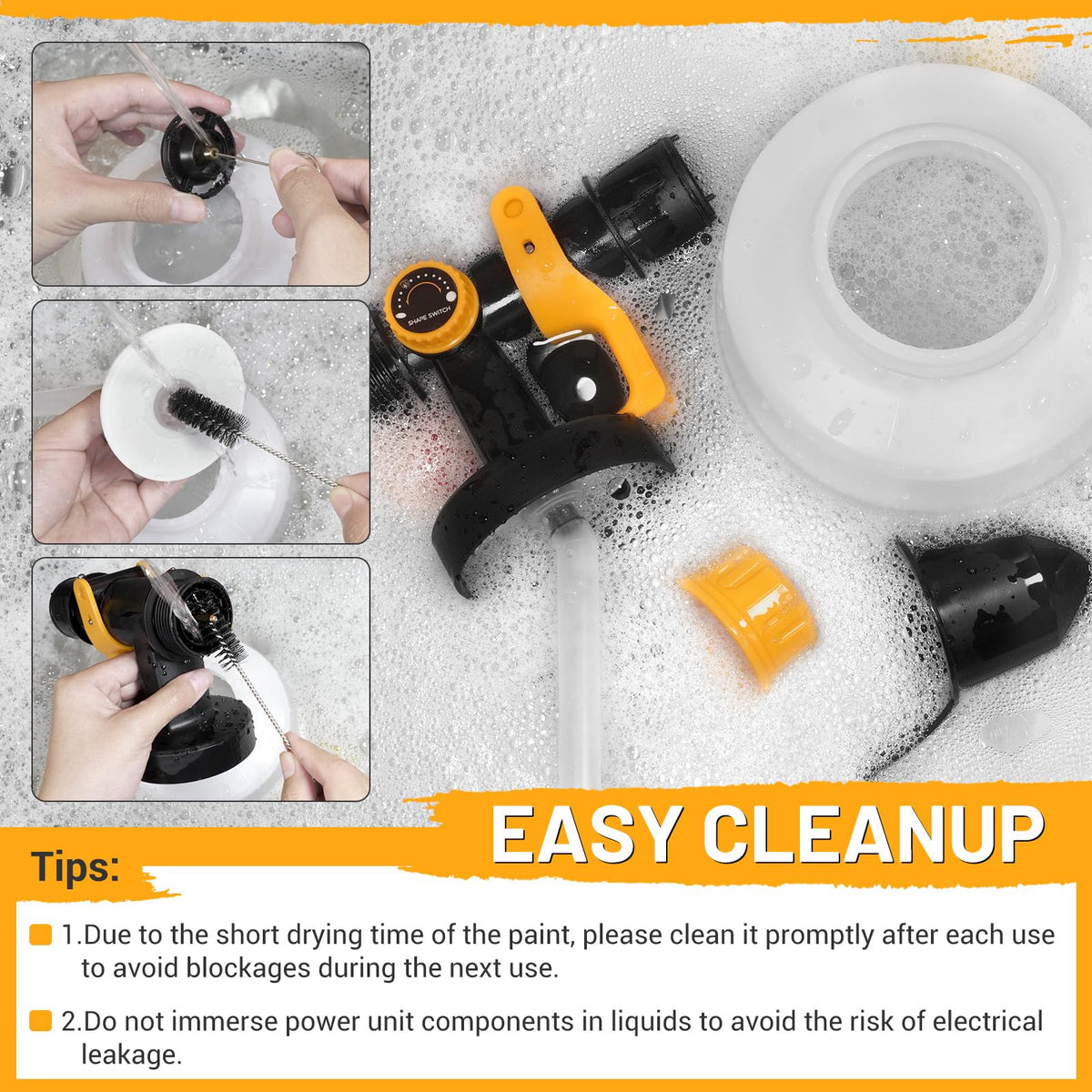 Tiagowell tool-free assembly and easy cleaning with included brush and needle