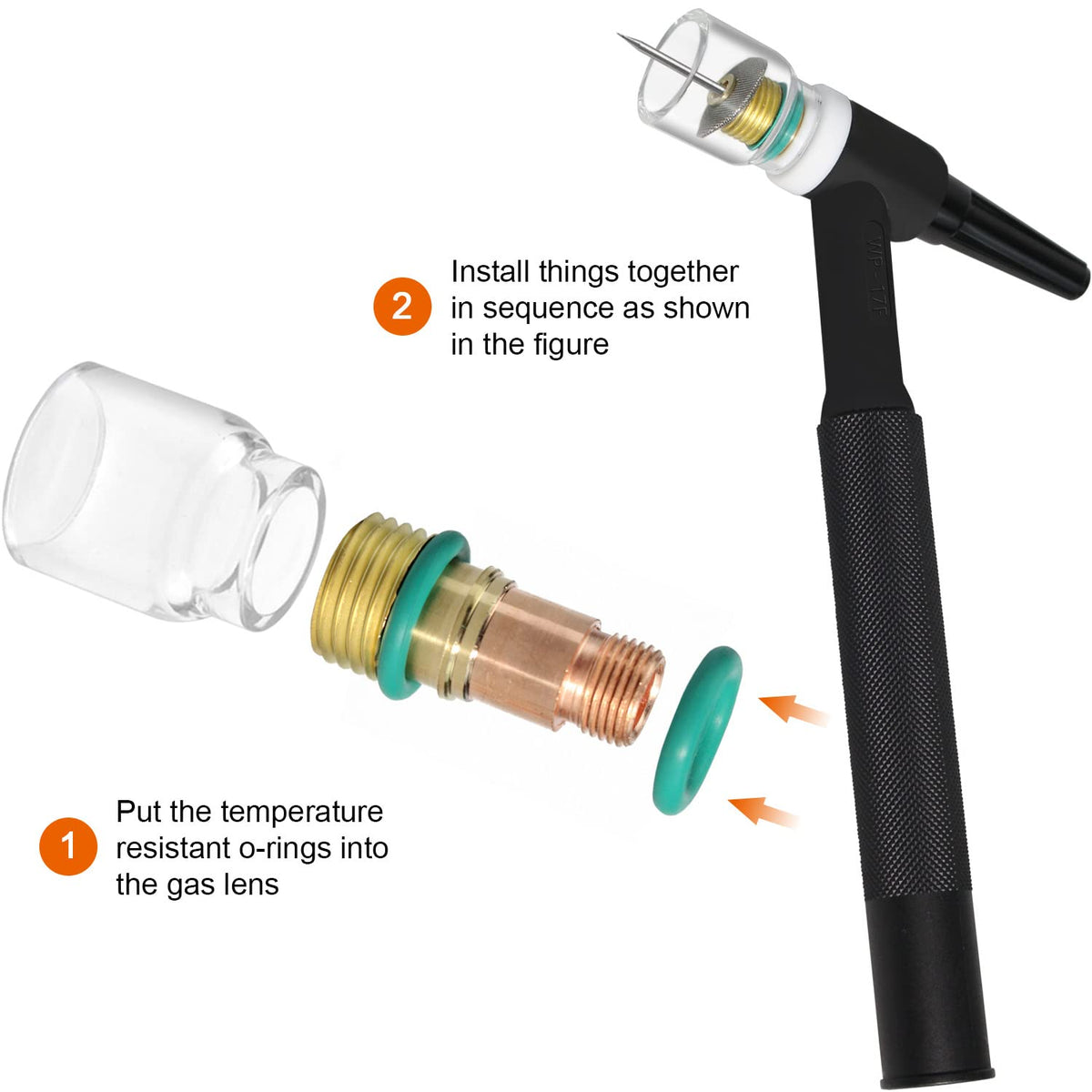 Tianlylin copper electrode clip providing durable electrical contact for TIG welds