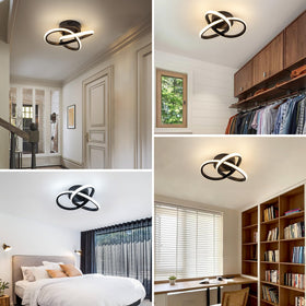 TIAZFCA compact black ceiling chandelier ideal for small spaces