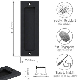 Tibres matte black finish hardware adds modern rustic charm.