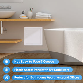 TICONN panel provides easy access to plumbing via hidden wall cavity