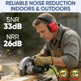 TICONN earmuffs with adjustable headband for secure fit