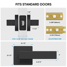 TICONN door latch adjustable from 60mm to 70mm from edge