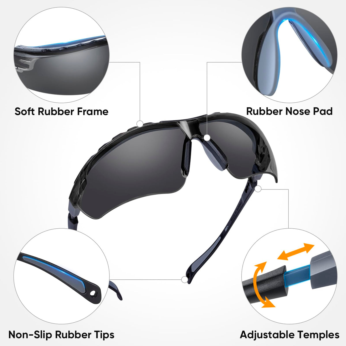 ANSI Z87.1 compliant safety glasses for labs, sites, and ranges