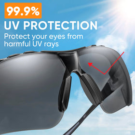 TICONN glasses feature nose pads and rubber frame for comfort and grip