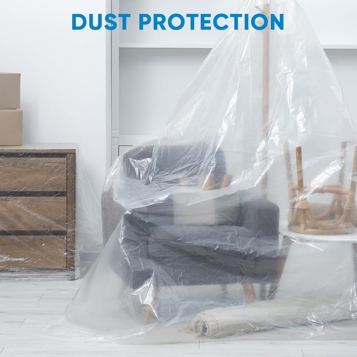 TICONN durable HDPE drop cloth offers sturdy temporary shielding.