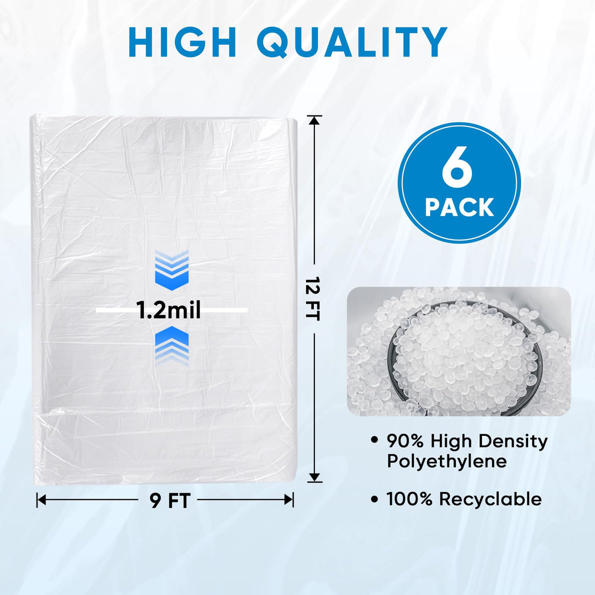 TICONN floor protection drop cloth covers large surfaces during work