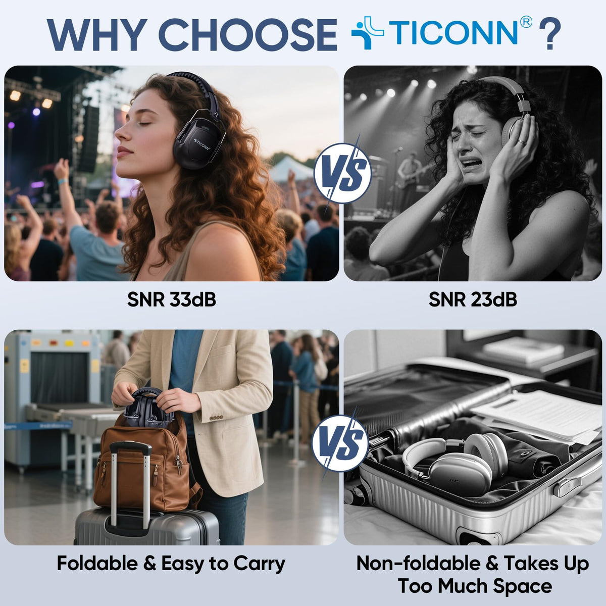 TICONN foldable design for easy carrying and compact storage.