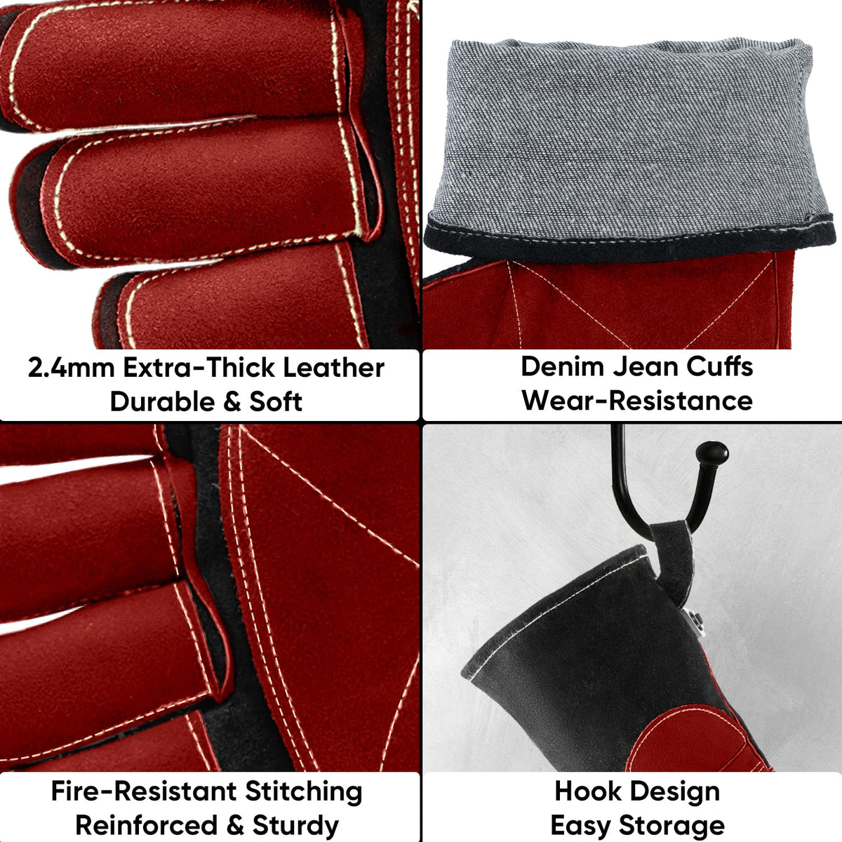 TICONN 7.5-inch forearm sleeves extend protection from sparks and debris.