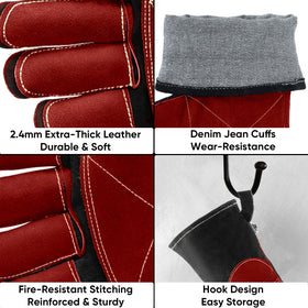 TICONN 7.5-inch forearm sleeves extend protection from sparks and debris.