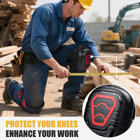 TICONN Gel Knee Pads in-use for flooring, gardening, and construction tasks
