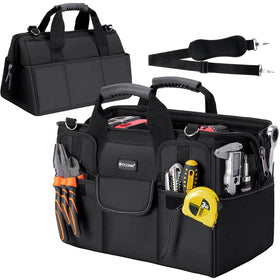 TICONN heavy-duty tool bag with wide-mouth opening for easy loading and access.