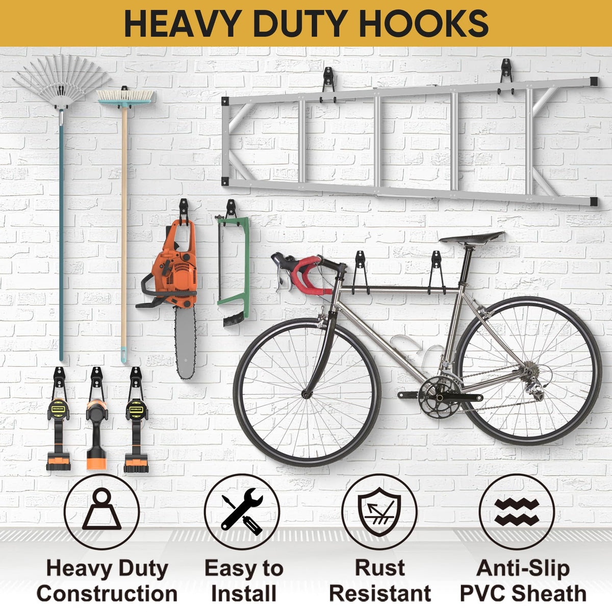 TICONN installation accessories including screws and anchors for secure mounting.