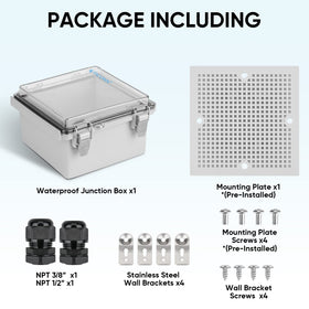 TICONN IP67 junction box side view highlighting compact profile