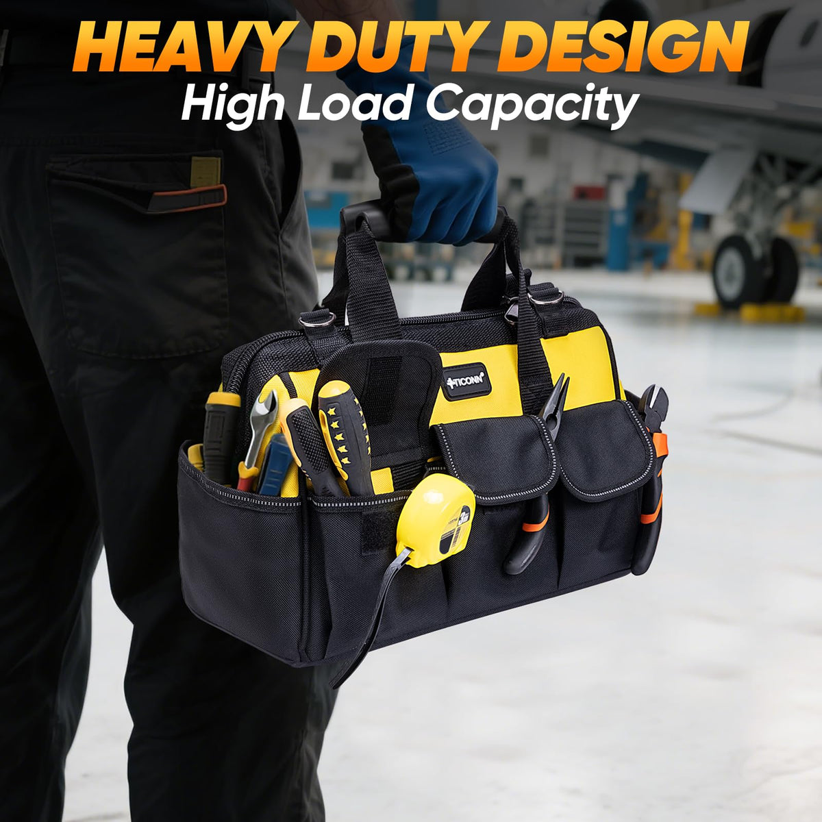 TICONN open-top design enables fast loading and retrieval of tools.