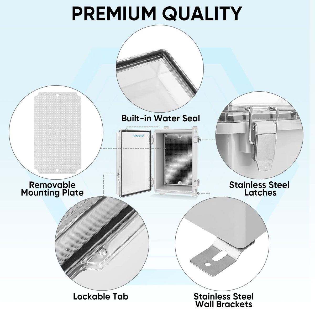 TICONN cable glands support external wiring with weatherproof sealing