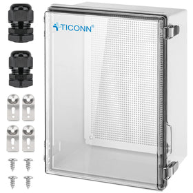 TICONN outdoor box with clear lid for quick content checks outdoors