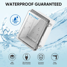 TICONN outdoor box with hinged cover for easy access and protection