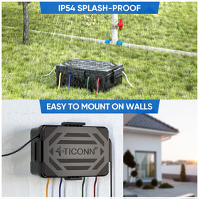 TICONN outdoor box large black ground mounting option for stability outdoors