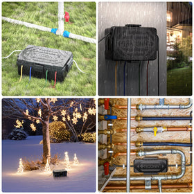 TICONN outdoor box large black weather-ready design in outdoor environment